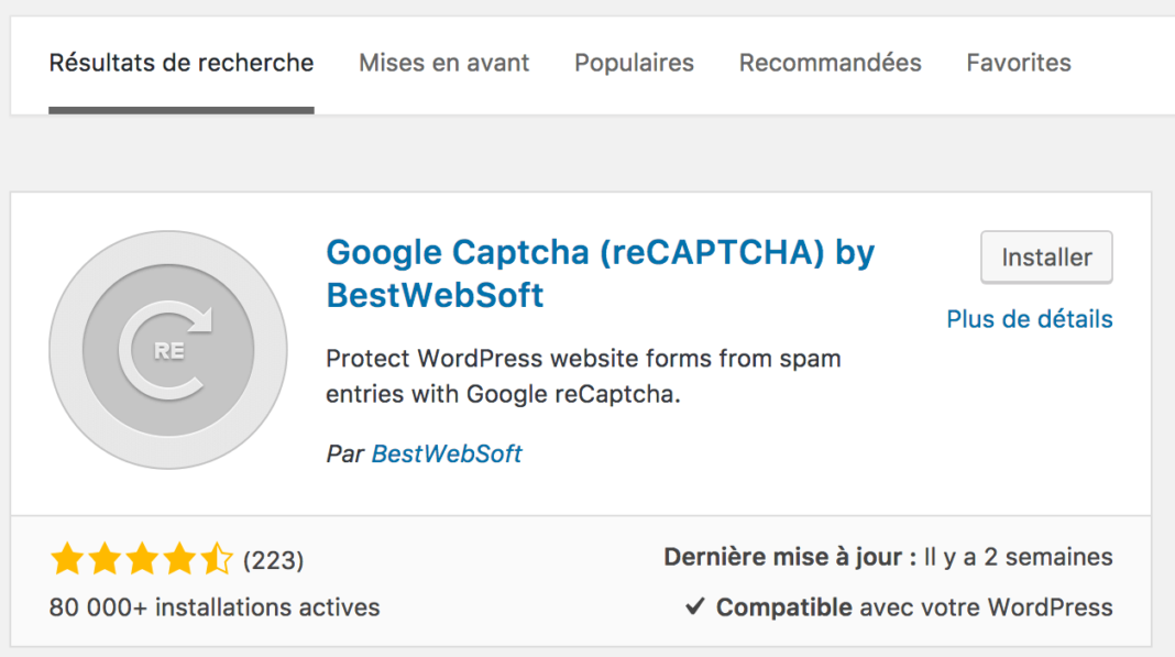 Comment installer le recaptcha google pour wordpress Comment installer le recaptcha google pour wordpress