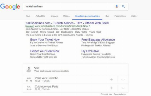 Google lance un onglet de résultats personnalisés Google lance un onglet de résultats personnalisés