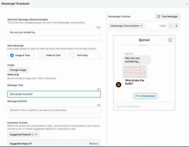 Facebook développe l’envoi de messages en masse via Messenger Facebook développe l’envoi de messages en masse via Messenger
