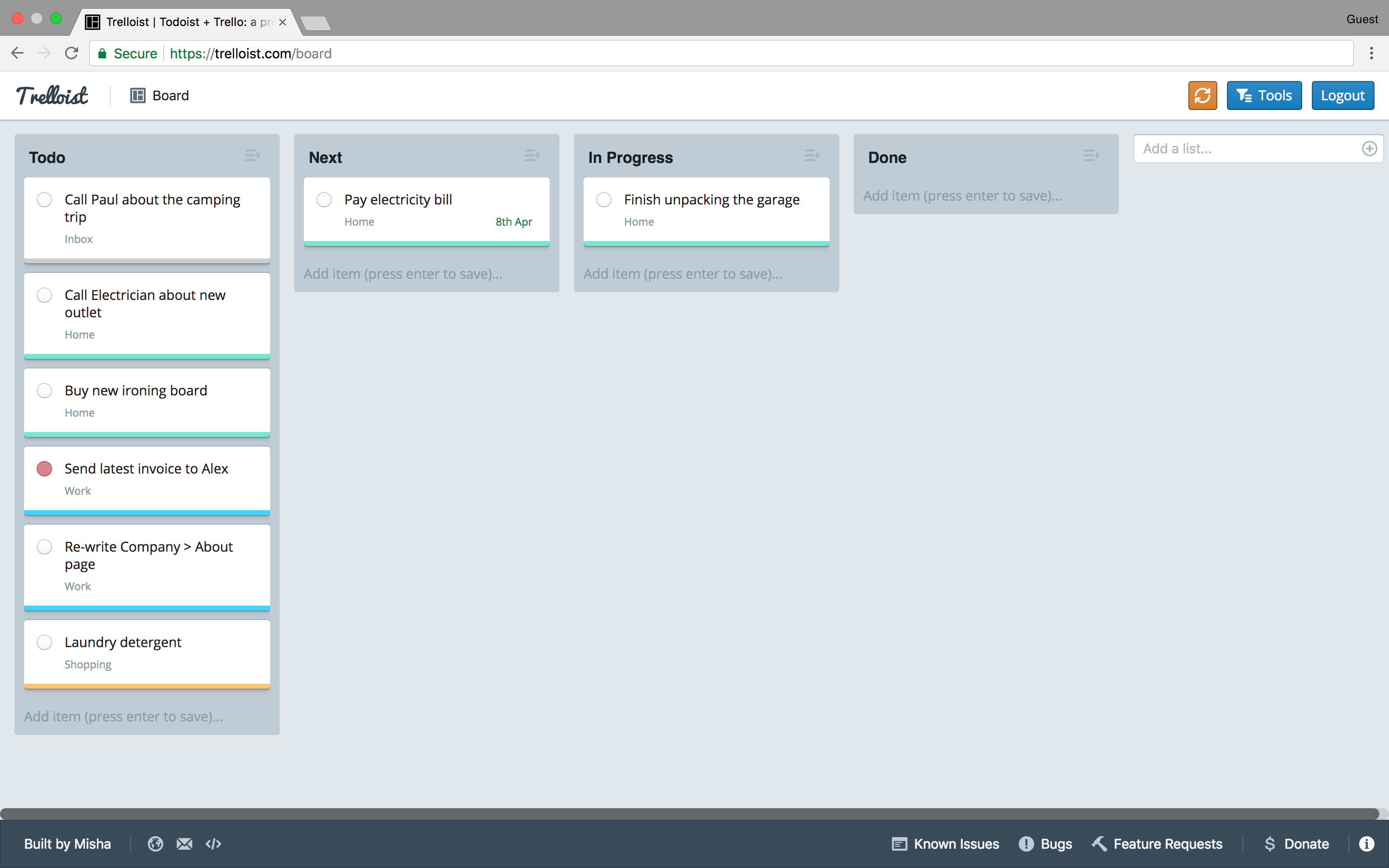 Trelloist : un outil de gestion des tâches pour ceux qui aiment Trello et Todoist Trelloist : un outil de gestion des tâches pour ceux qui aiment Trello et Todoist