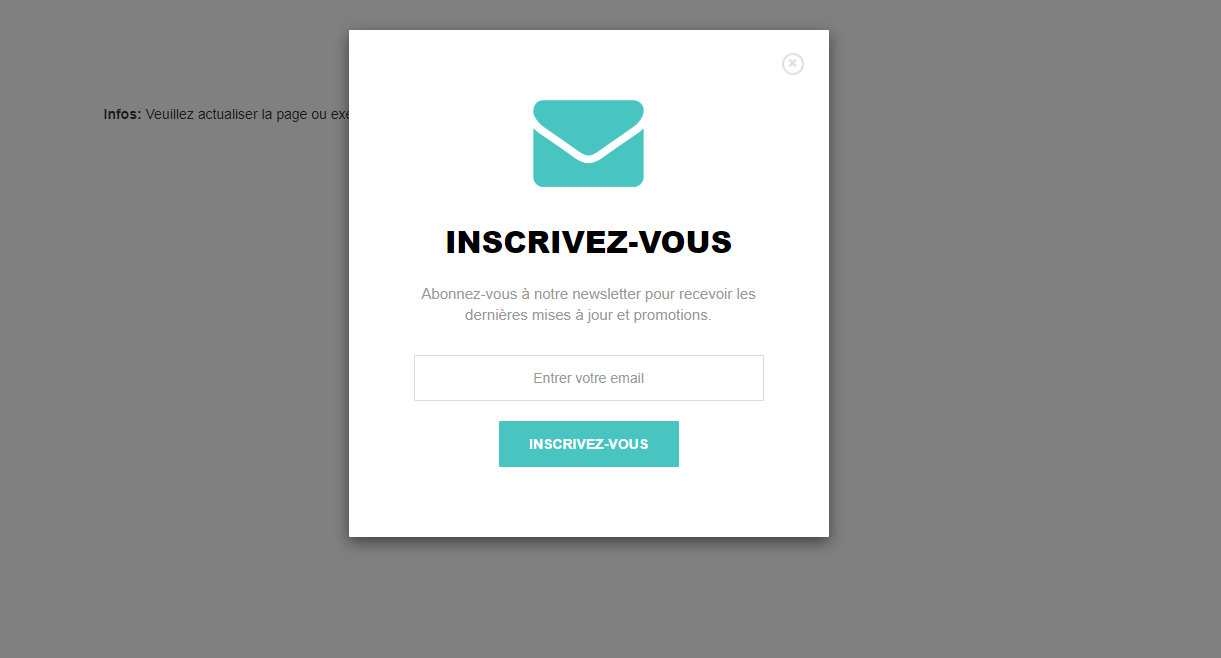 Bootstrap modal avec un formulaire newsletter