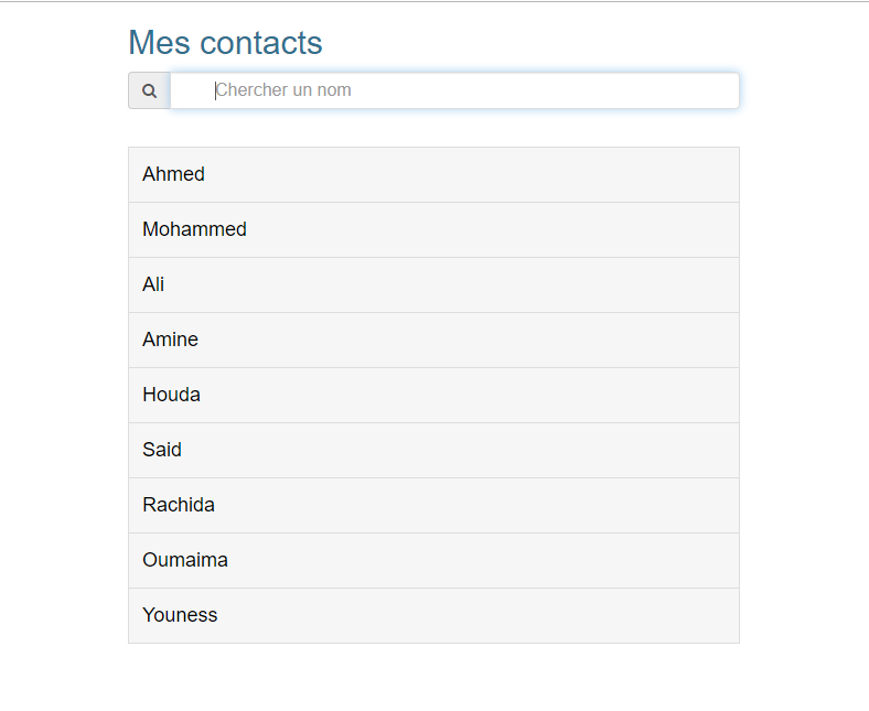 Chercher un mot sur la liste Chercher un mot sur la liste