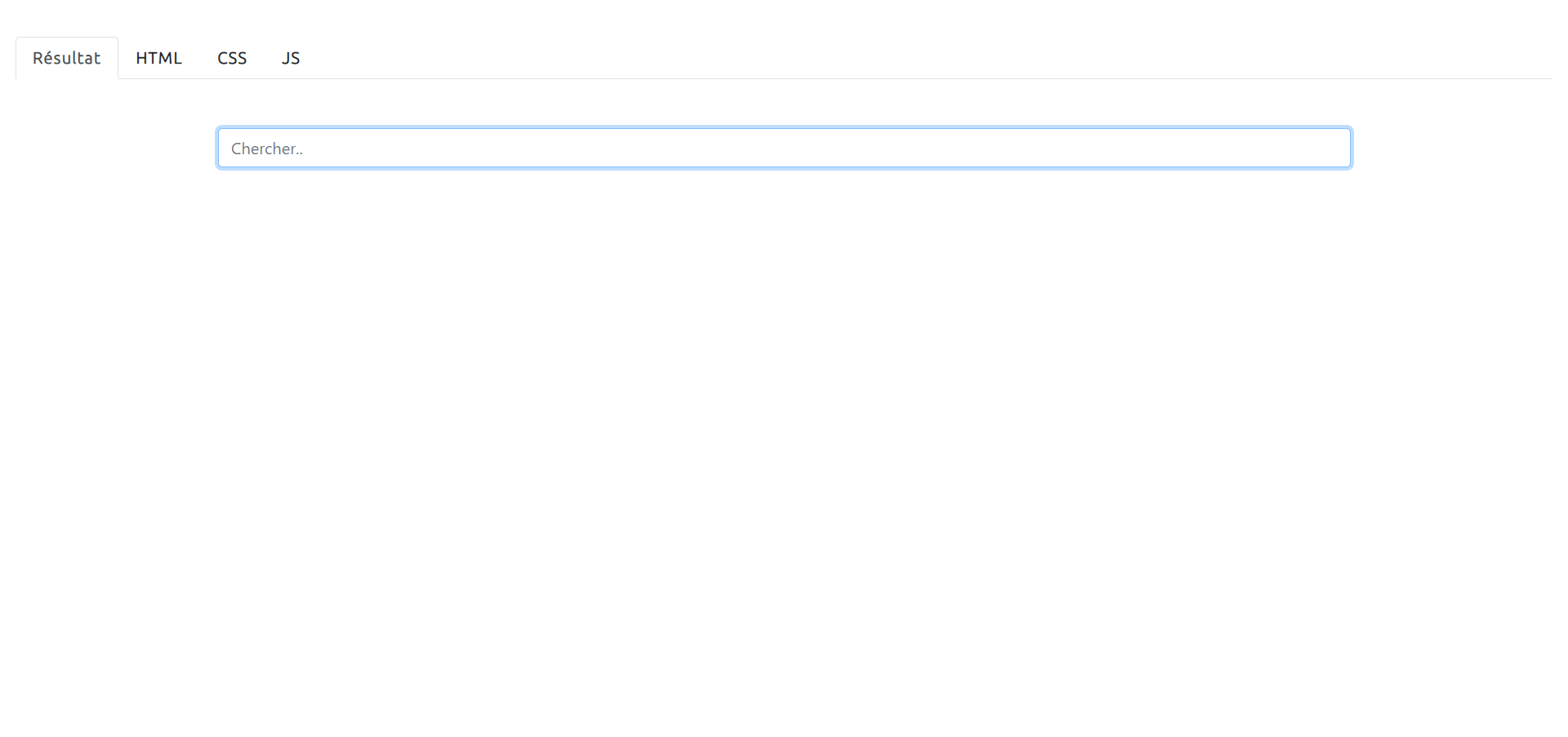Créer une input search animée