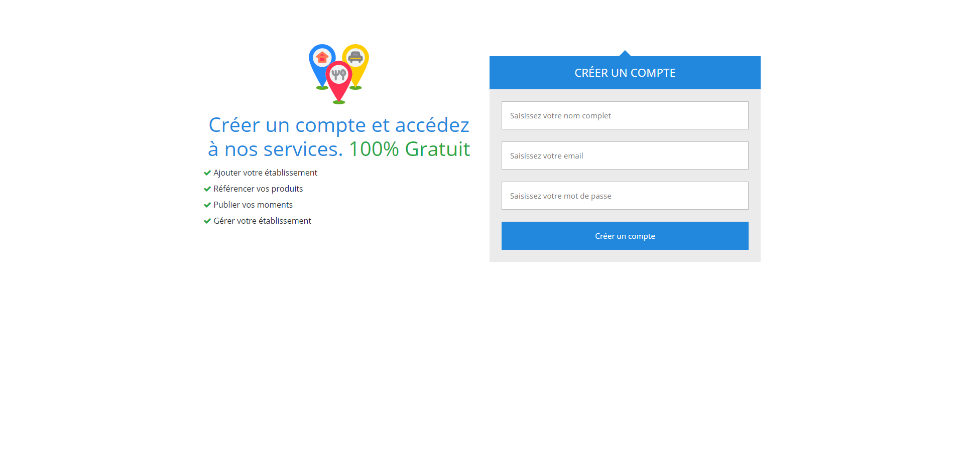 Form Création de compte Form Création de compte