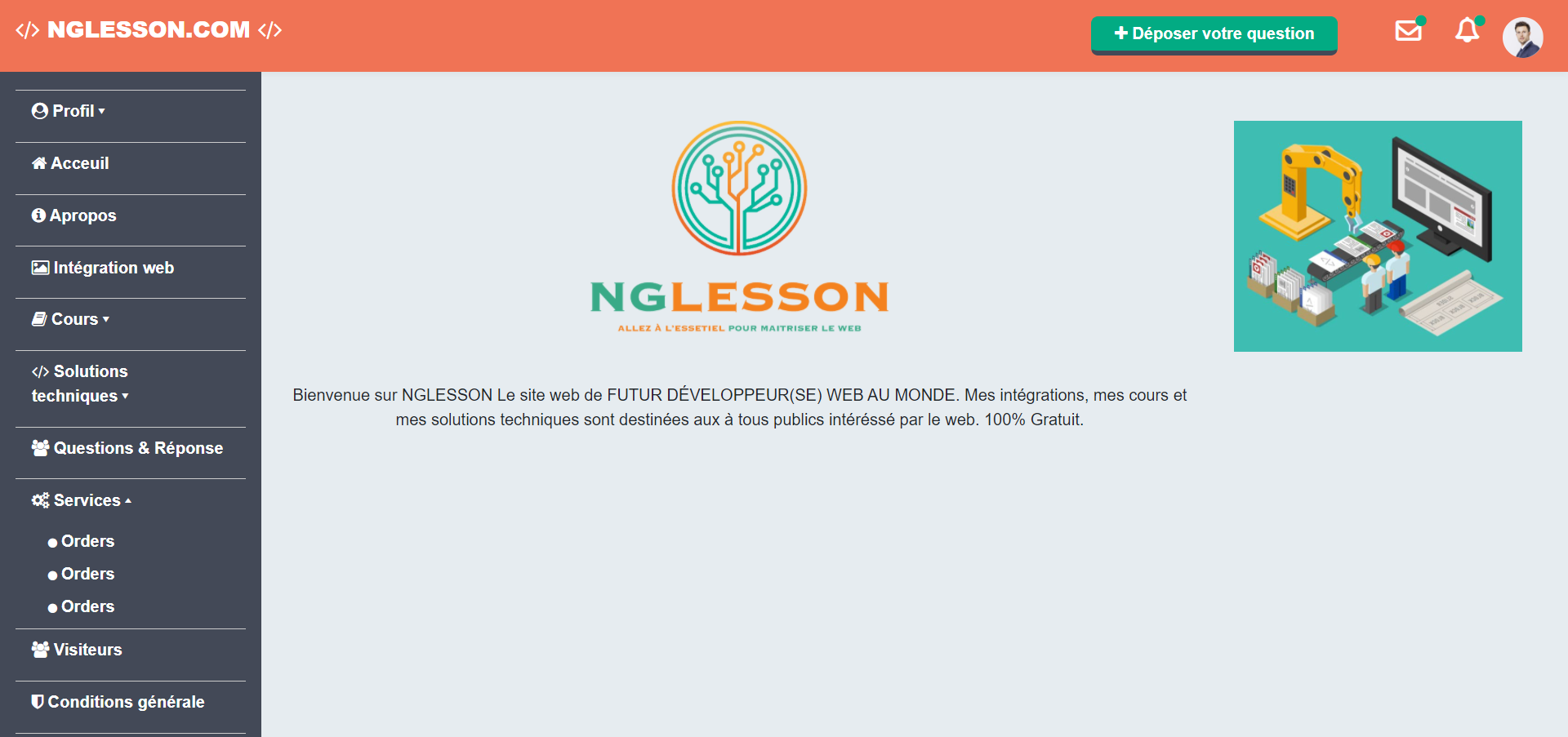 Header Aside Footer Admin