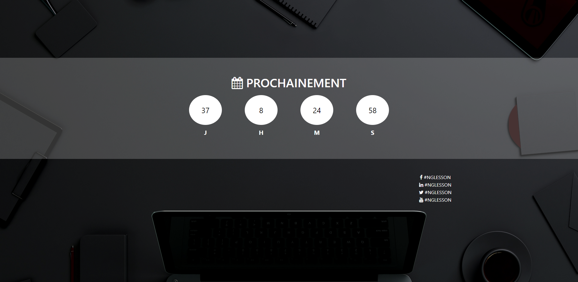 Page construction avec compte à rebours style01