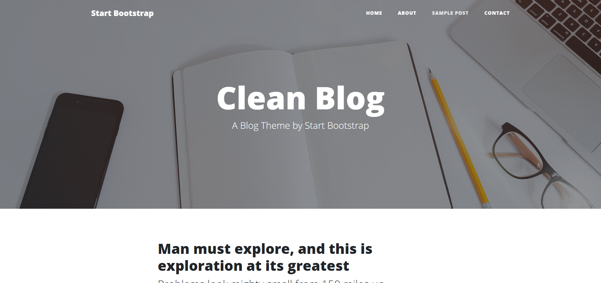 Clean Blog Bootstrap 01