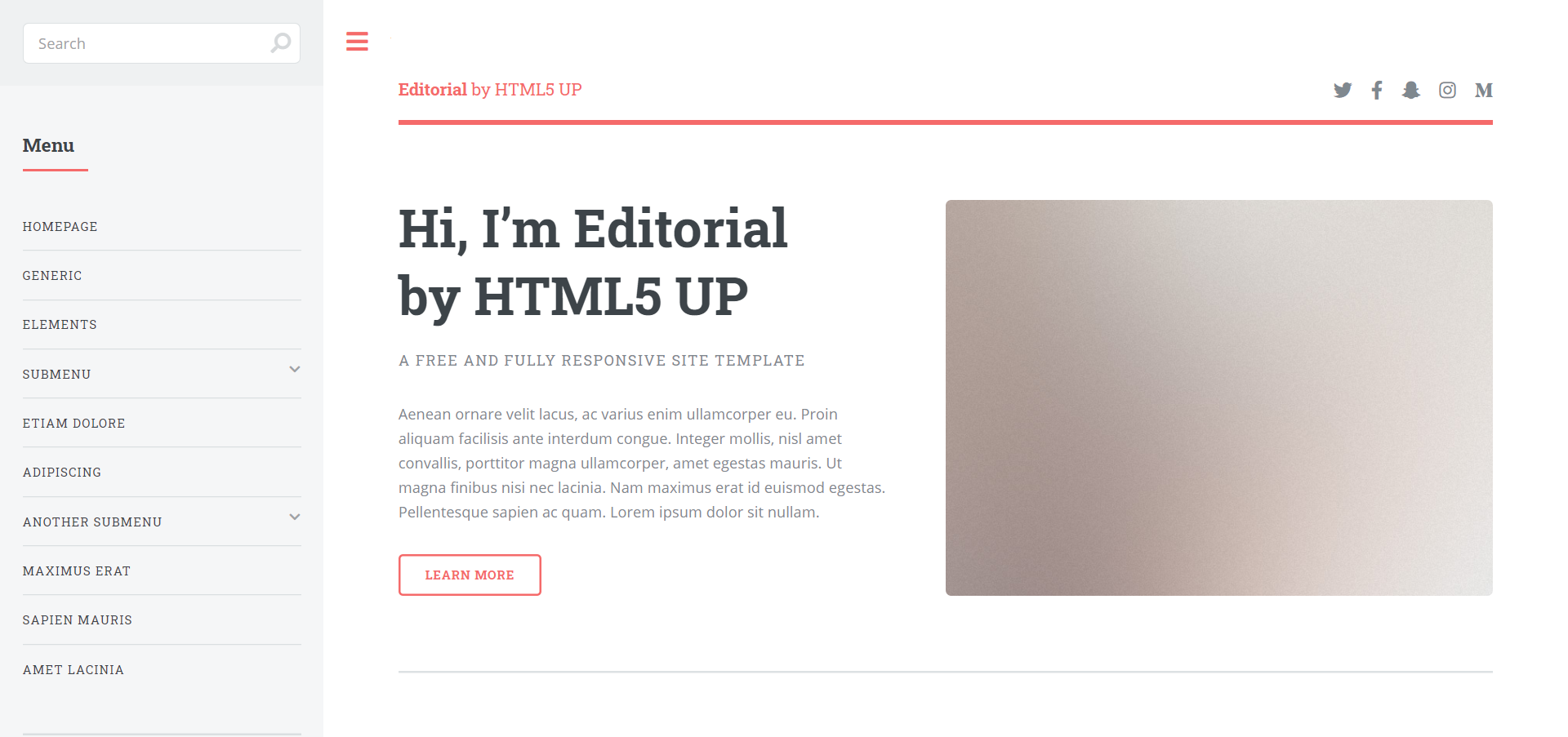 Editorial html5up 01